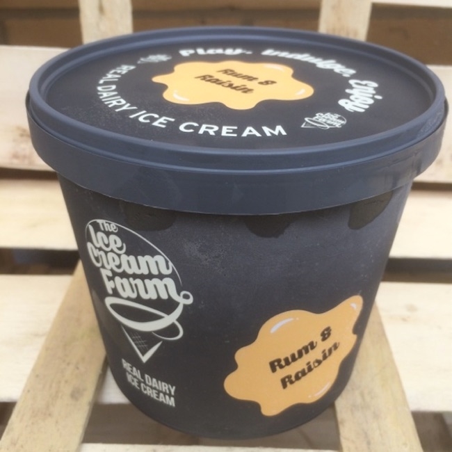 Rum 'n' Raisin Ice Cream. Farm Direct