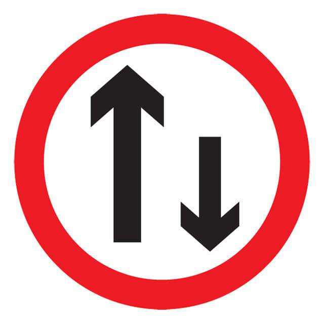 TwoWay Traffic Ahead Sign Farm Signs