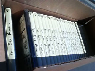 Four Eyed Monsters DVDs in a box