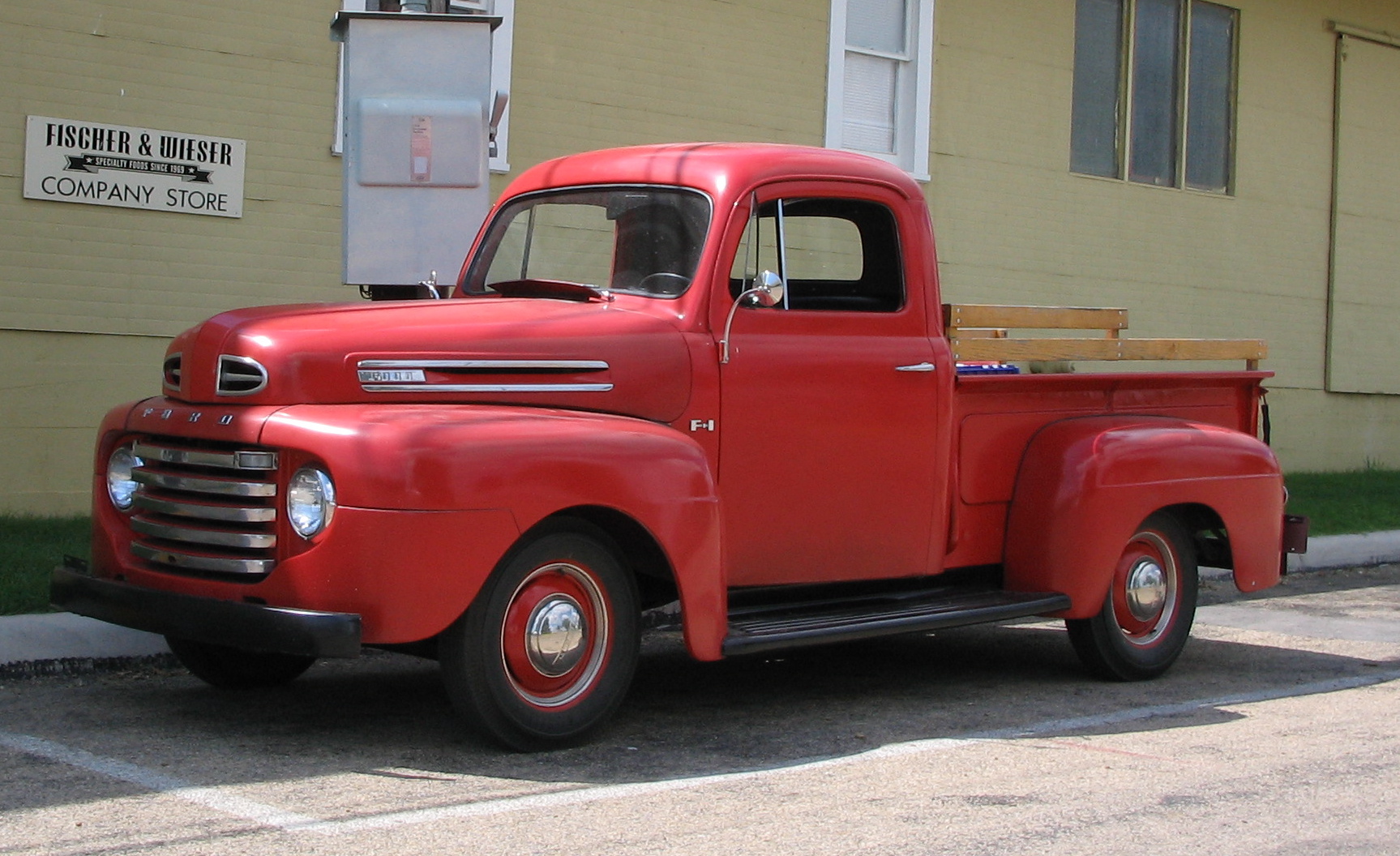 Old Ford Trucks Red