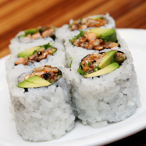 salmon skin roll crispy, fatty salmon skin melds with ultr… Flickr