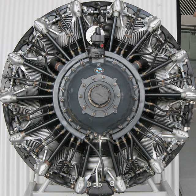 Radial aircraft engine, Duxford Imperial War Museum | Flickr - Photo