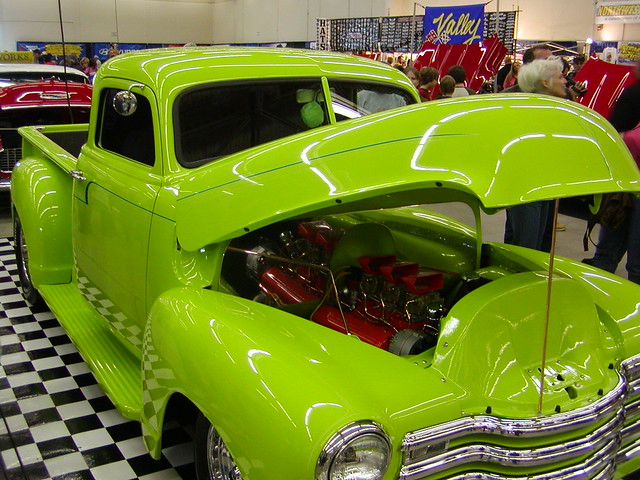 Lime Green truck Taken at a roadster show By Weeksy Photography