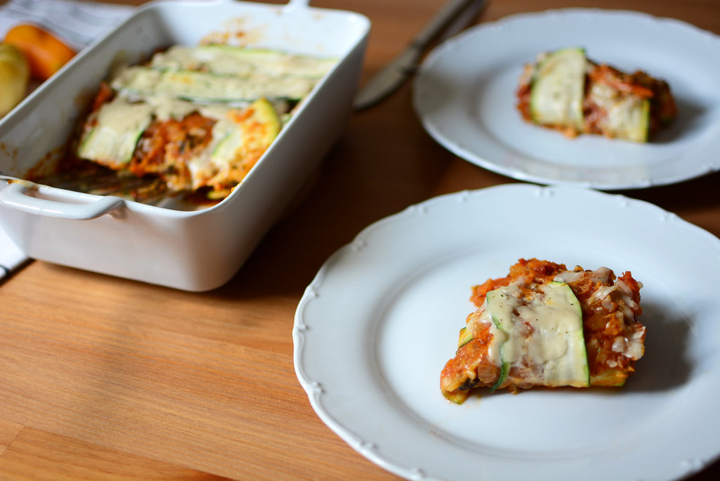 Rezept Vegane KürbisLasagne mit Zucchini Pixi mit Milch