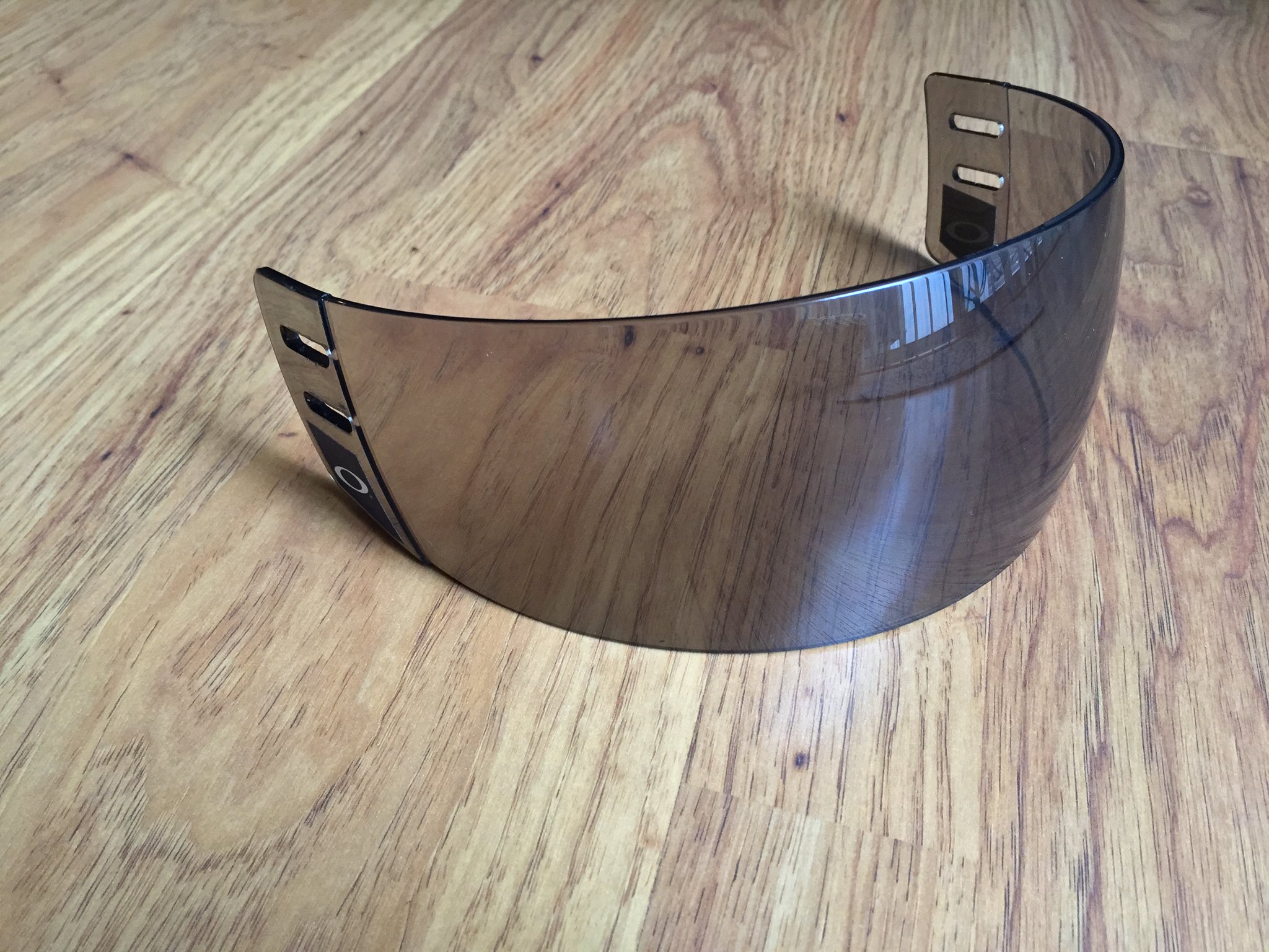 New TRON StraightCut (Tinted) Visor w/ Navy Oakley Sticker *Hardware