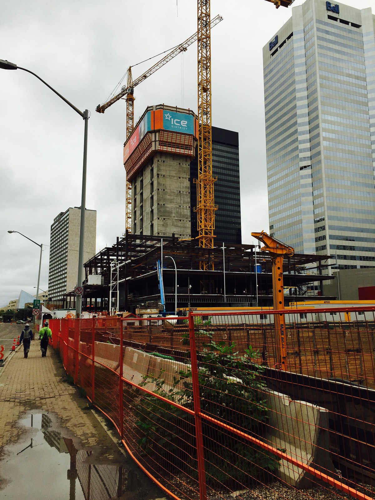 Large downtown Edmonton construction photos by me.