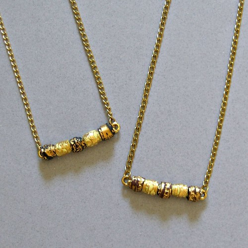 Paper Bead Bar Necklace Tutorial