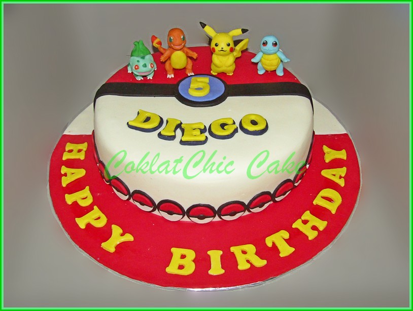 Cake Pokemon DIEGO COKLATCHIC CAKE Est.2004