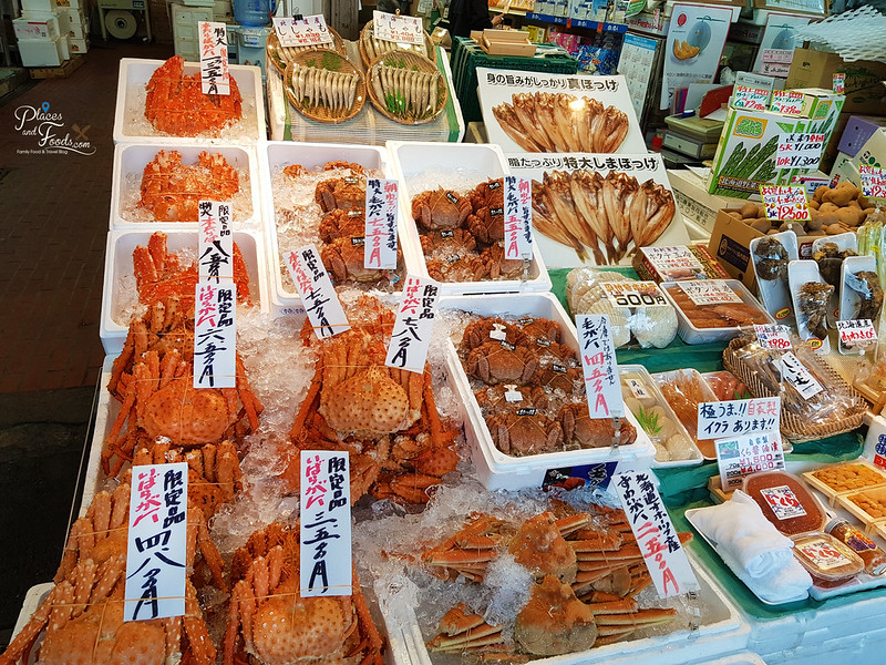 Nijo Seafood Market in Sapporo Hokkaido