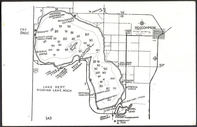 Map Of Higgins Lake Michigan Higgins Lake Map Flickr Photo Sharing!