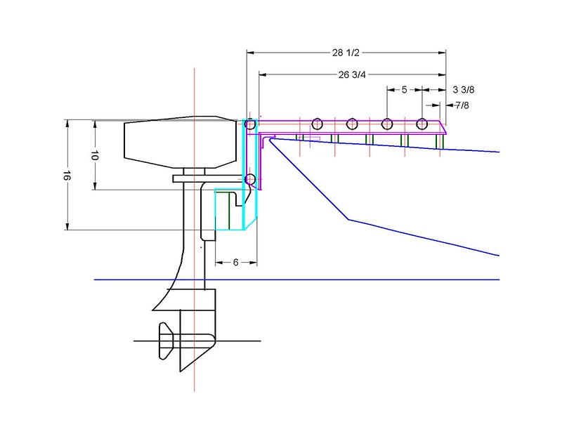 Retracting outboard motor mount