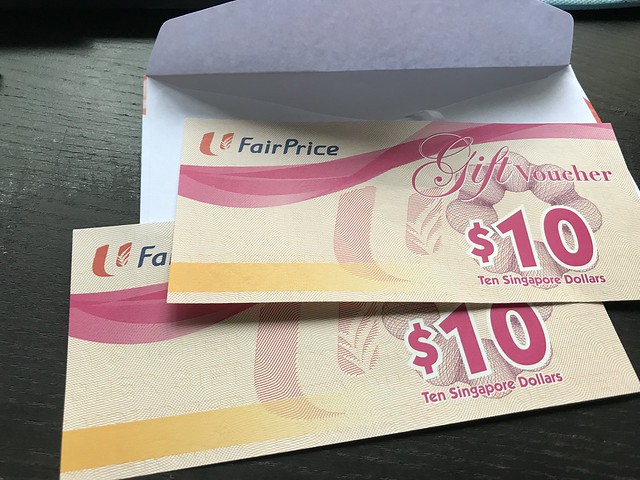 Company gift NTUC FairPrice voucher Xiong Hui Lin's Personal page