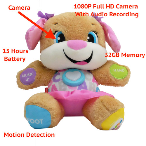 1080P Full HD Hidden Plush Functional Toy Spy Nanny Nurse Camera DVR DV