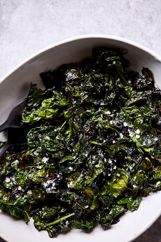 Cast Iron Skillet Crispy Kale Tasty Yummies