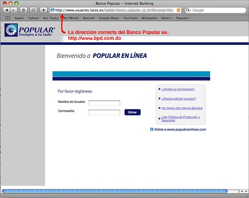 Banca por Internet Mi Banco Online Popular, Inc.