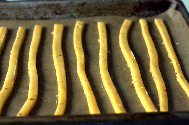 cheese straws, ready to bake