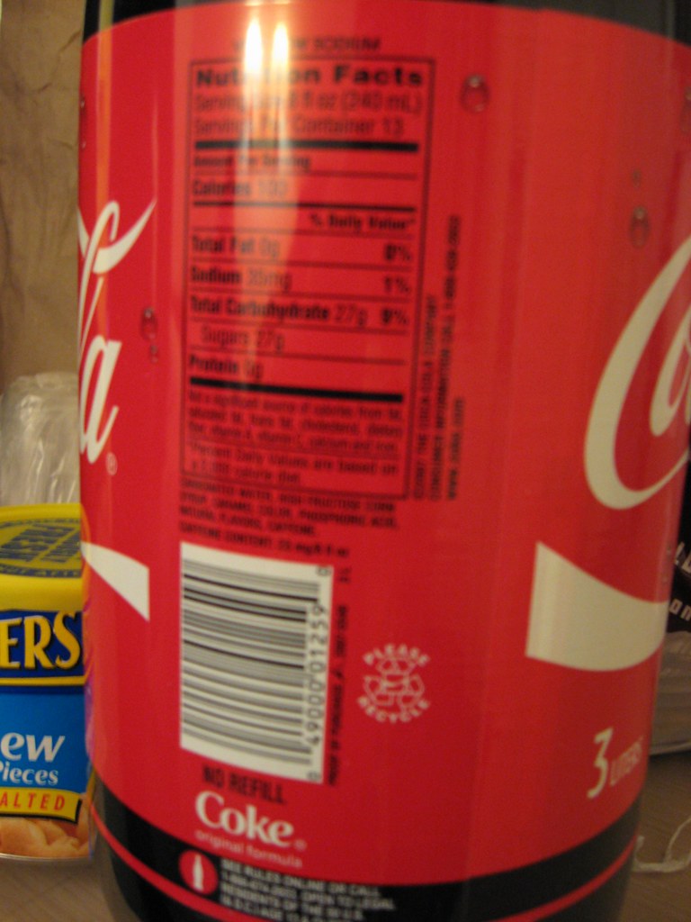 All sizes Coke Original Formula Nutrition Facts Flickr Photo Sharing!