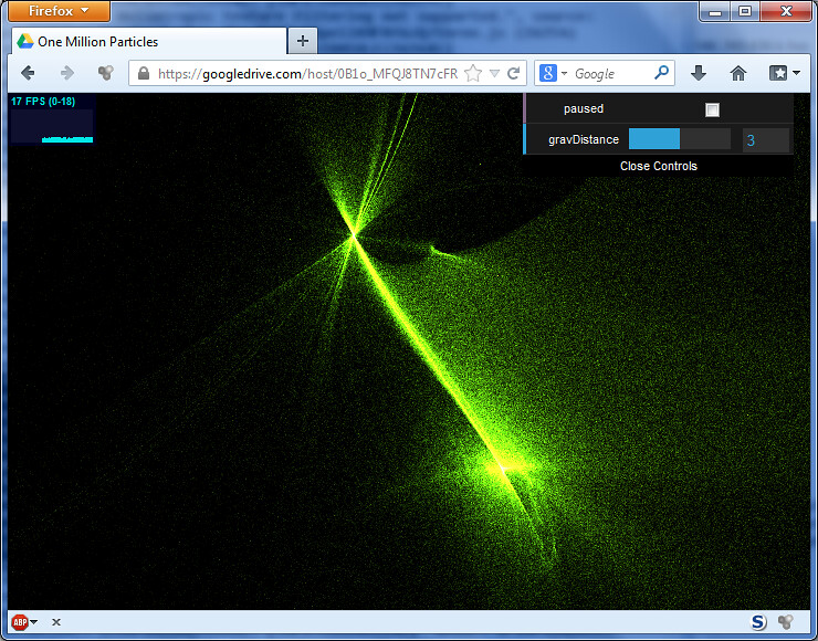(WebGL) One Million Particles