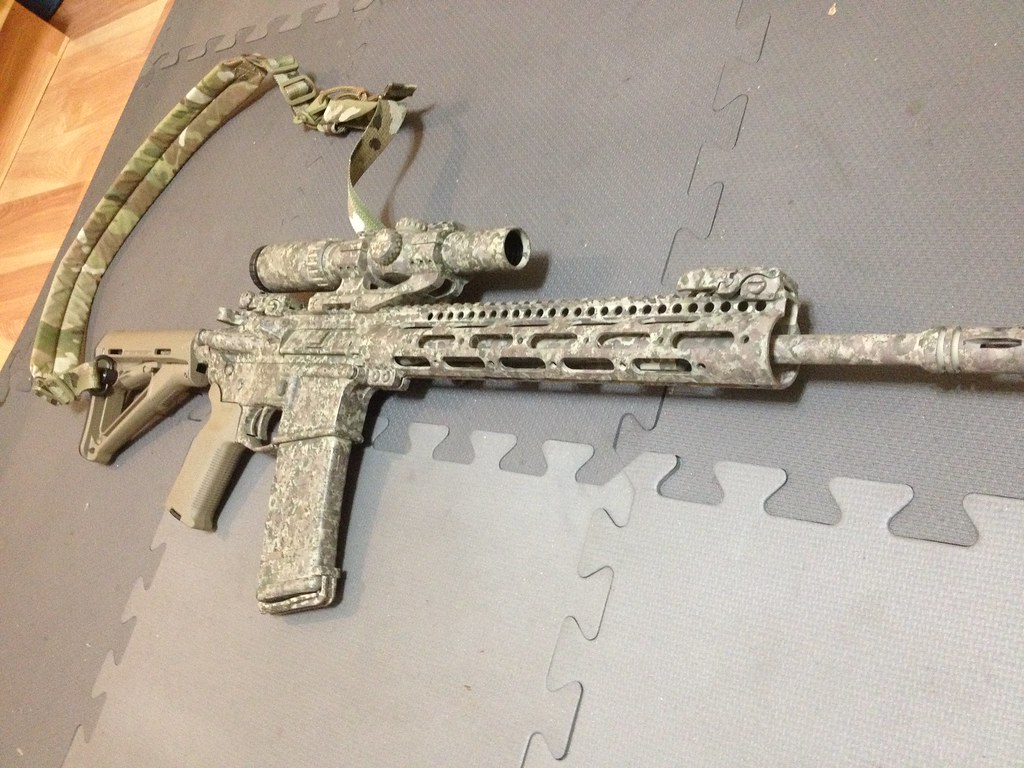 So i sponge painted my AR15