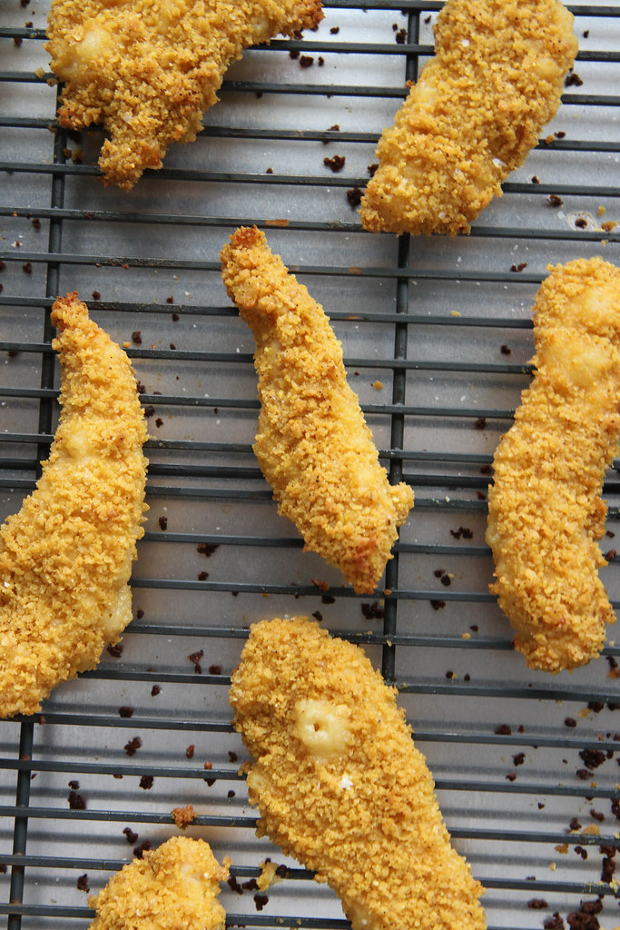 Crispy Baked Chicken Fingers (gluten free) Heather Christo