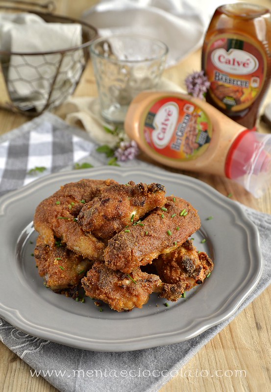 Menta e Cioccolato Alette di pollo piccanti marinate cotte al forno