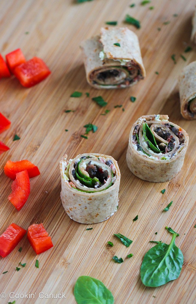 Vegetarian Pesto & Olive Pizza RollUps Recipe Cookin' Canuck