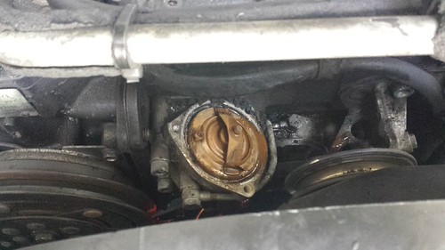 280CE coolant flush and M110 thermostat change