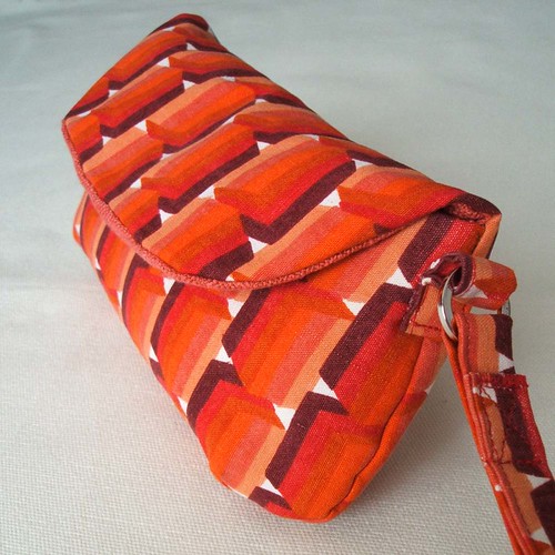 Me, You and Magoo Vintage orange cubes clutch purse