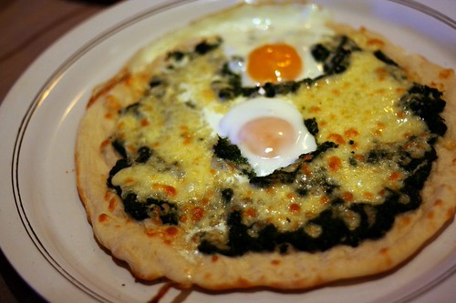 pizza de espinaca