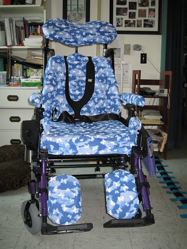 My manual wheelchair from the front.