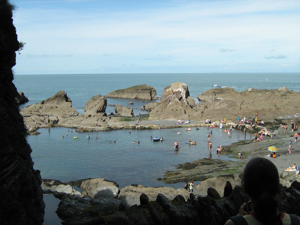 Tunnels Beach Beach, located in beatifully sunny Devon
