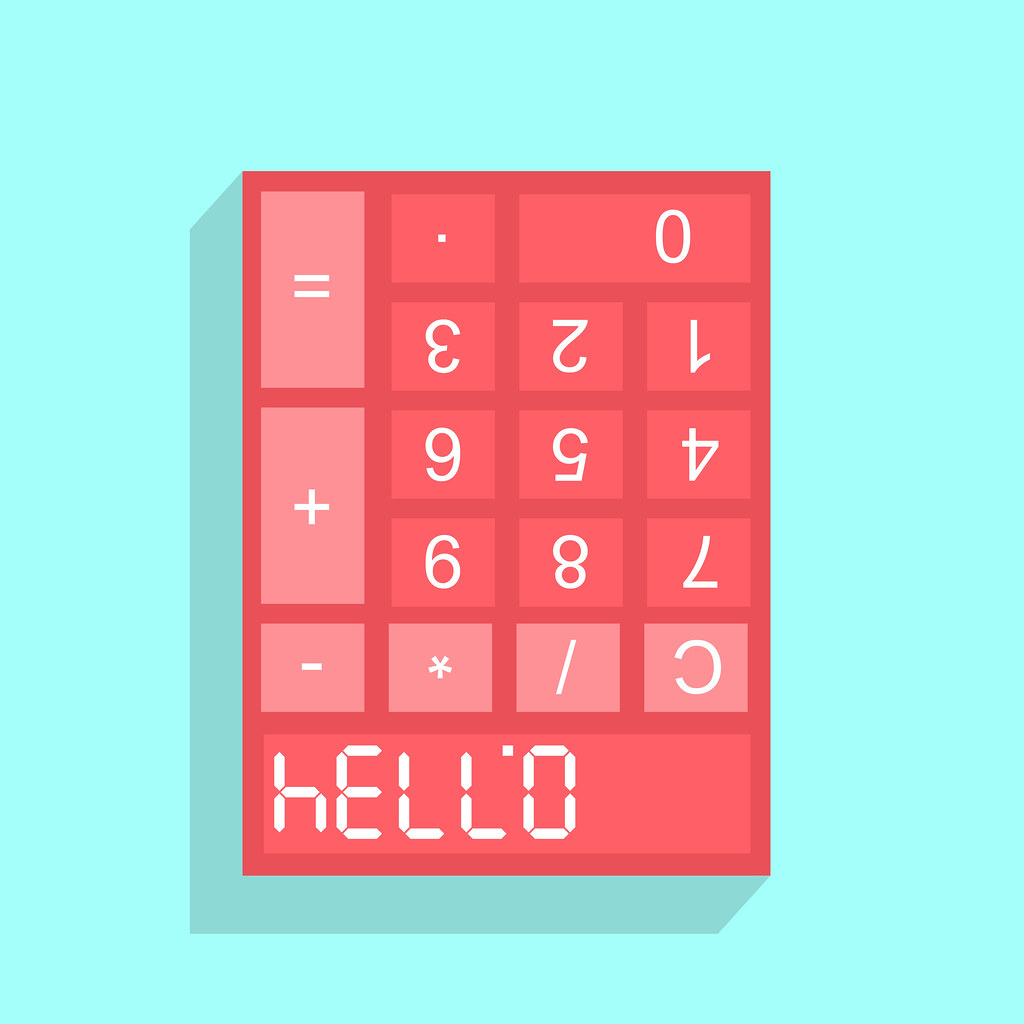 Calculator Letters Upside Down Letter