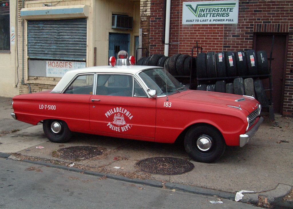 PPD red car 1962 Ford Falcon Photo by P/O Flade Phillycop Flickr