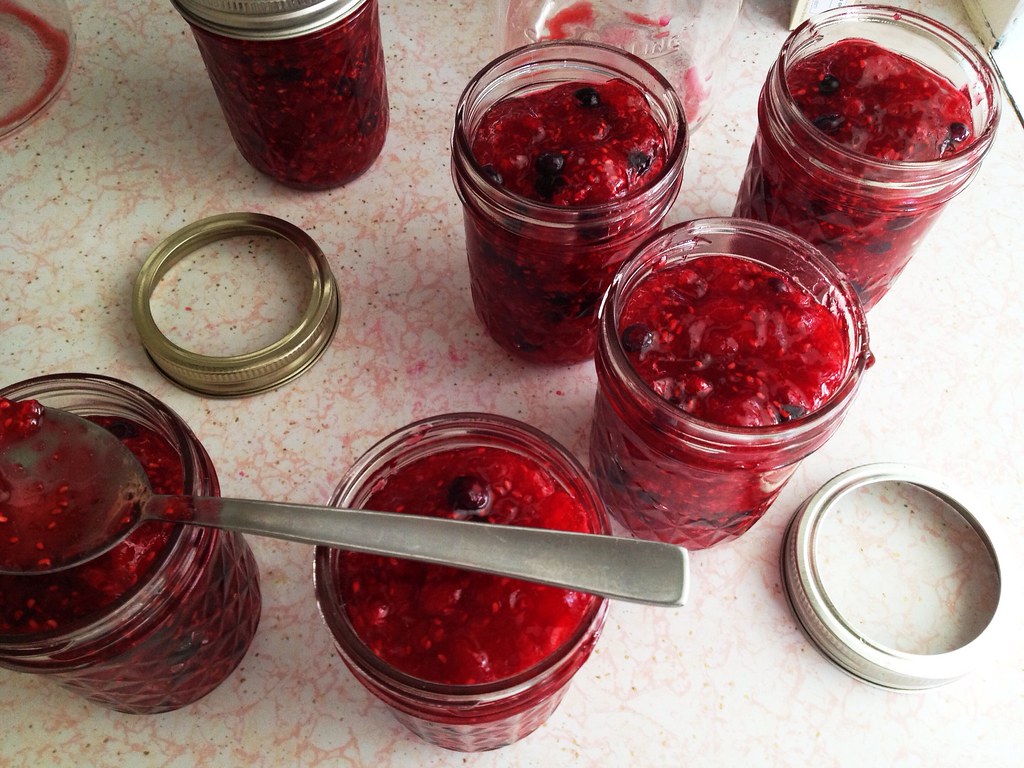 From Here to Paris Raspberry Huckleberry Freezer Jam