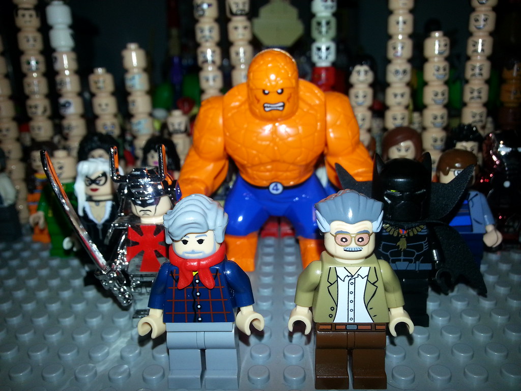 Lego custom Lucas and Stan Lee with some backup! Flickr