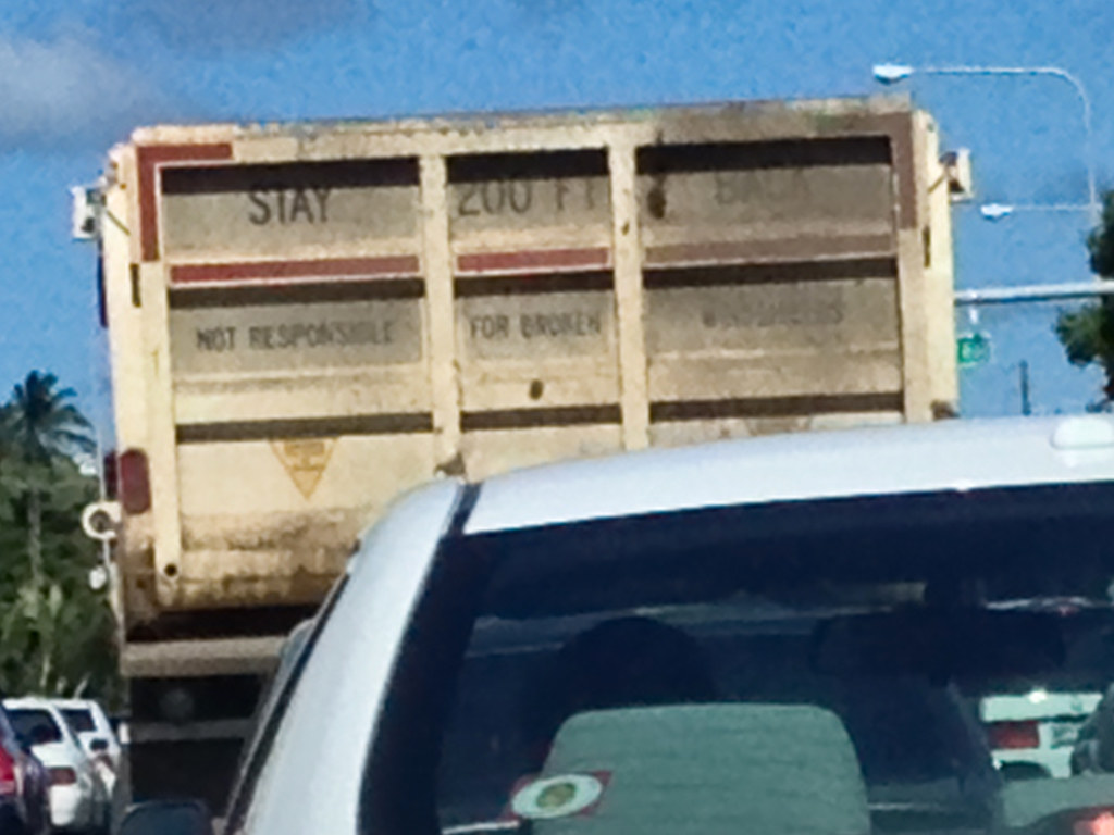 Dump Trucks Dump Trucks Not Responsible For Broken Windshields