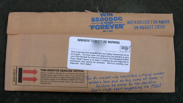 Sweepstakes Drowning in Junk Mail