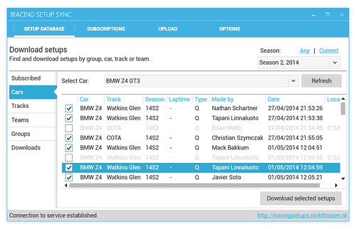Setup Database iRacing Setup Sync Nick Thissen