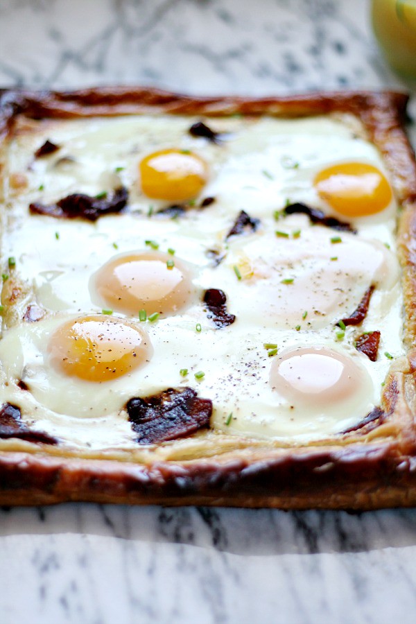 Bacon and Egg Puff Pastry Breakfast Tart Well Floured
