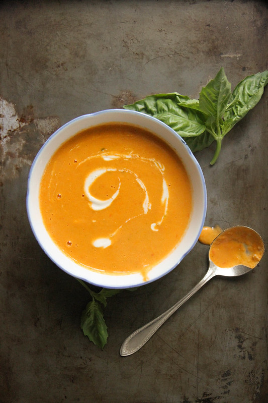 Creamy Tomato Basil Soup (Vegan) Heather Christo