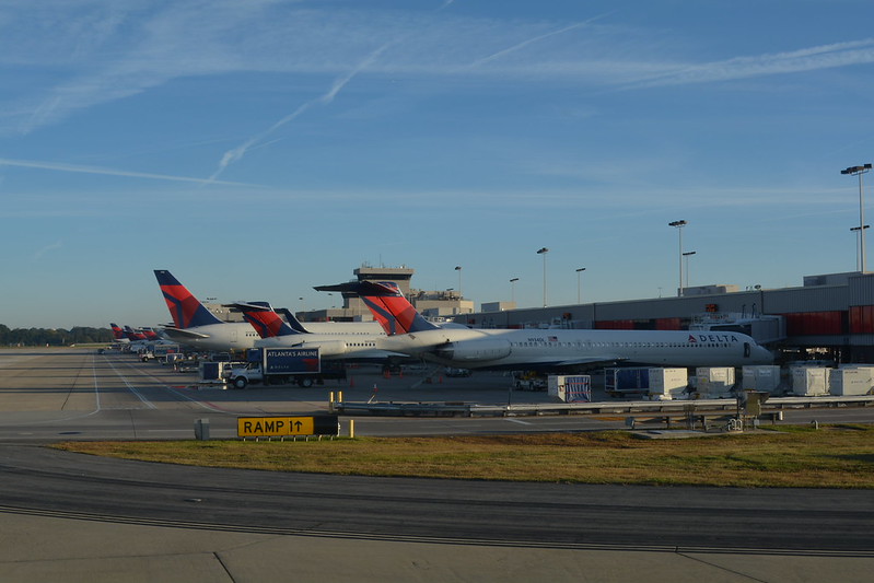 Delta Air Lines First Class with the dead Cincinnati and Memphis Hubs