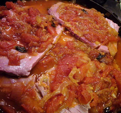 Recipe Taster Bluefin Tuna "alla Siciliana" with grilled Saffron