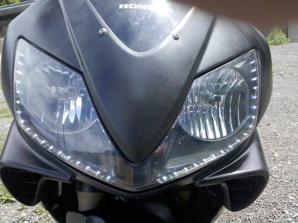DIY F4I Headlight L.E.D DRL Mod CBR Forum Enthusiast forums for Honda CBR Owners