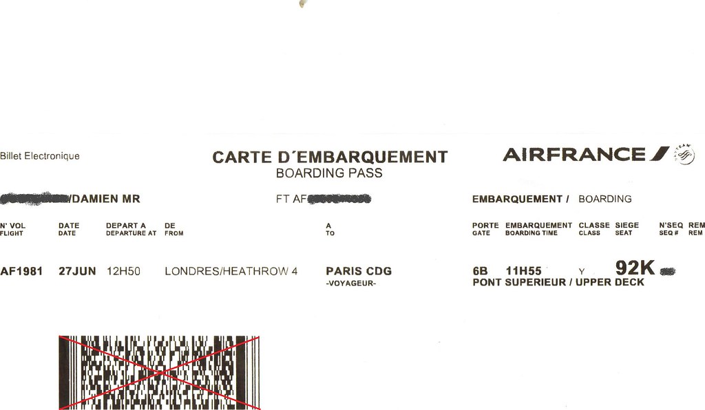 Avis du vol Air France London → Paris en Economique