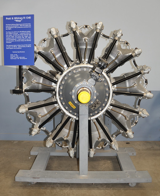 Pratt and Whitney R-1340 Wasp engine, Pima Air Museum, Tucson, Arizona
