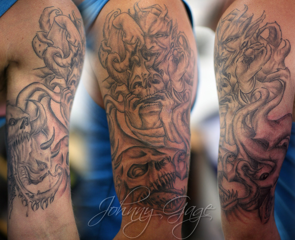 horror half sleeve tattoo a photo on Flickriver