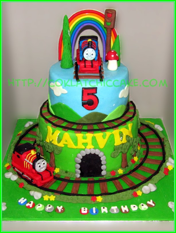 Gambar Thomas Tank Engine Jual Kue Ulang Birthday Cake Tema Train di