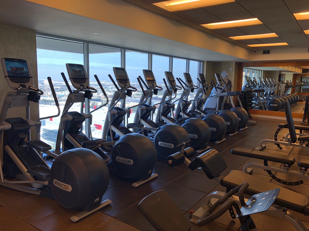 The Hilton AmericasHouston Pool and Gym Review UponArriving