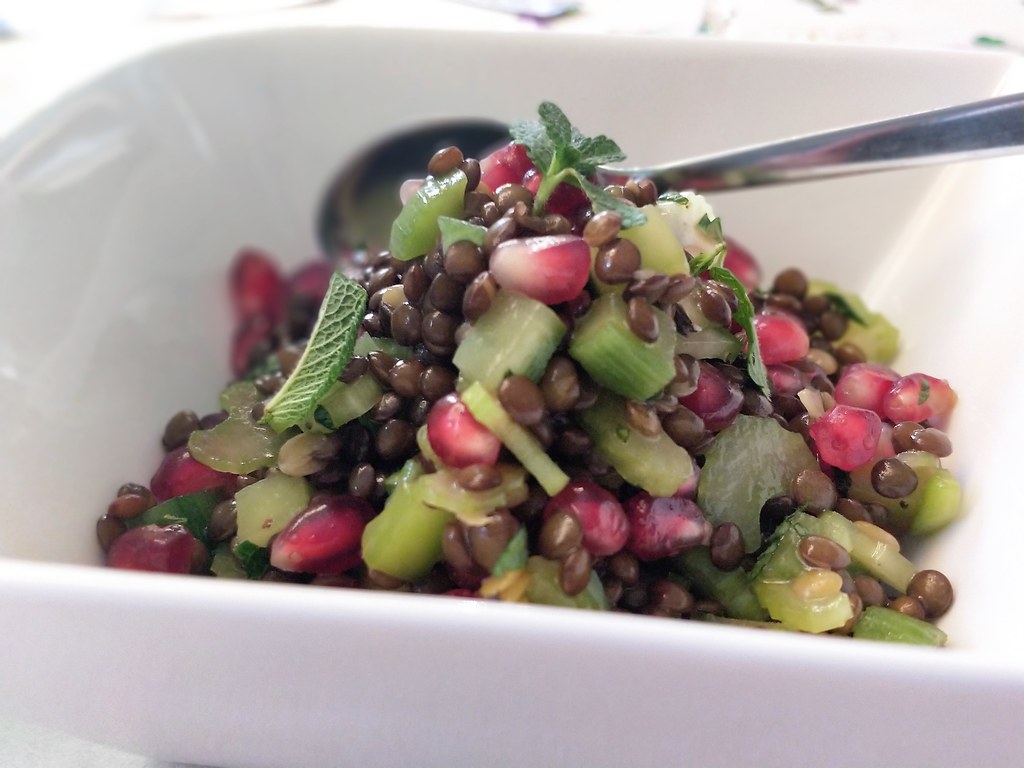 Linsensalat mit Granatapfel Ein Nudelsieb bloggt,