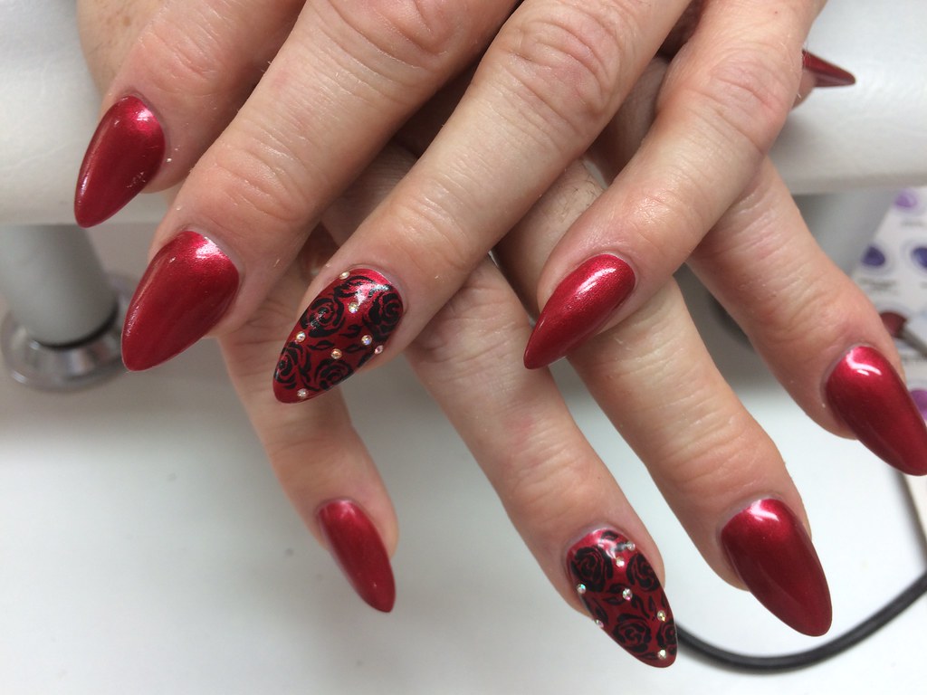 Ball nails My newly made acrylic nails for the annual ball… Flickr